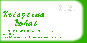 krisztina mohai business card